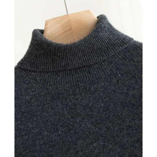 Business wool turtleneck sweater