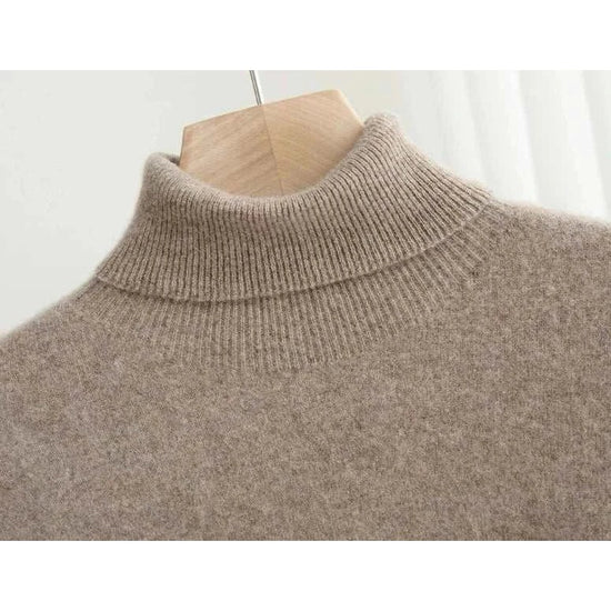 Business wool turtleneck sweater