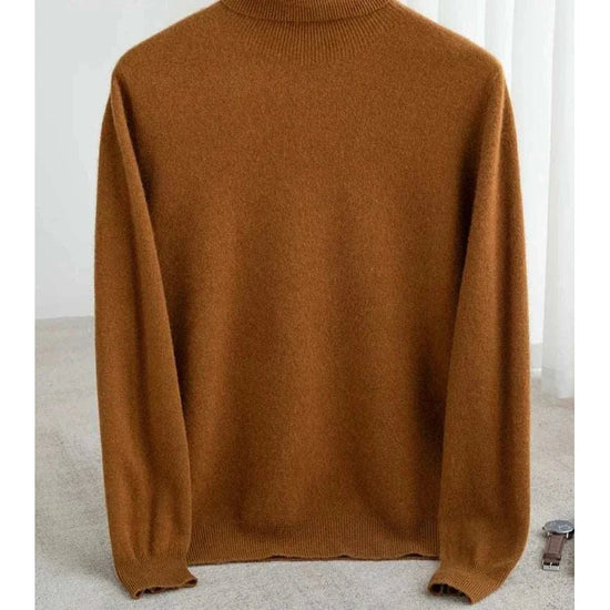 Business wool turtleneck sweater
