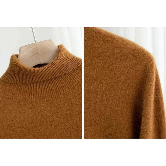 Business wool turtleneck sweater