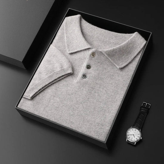 Cashmere italian-style polo shirt
