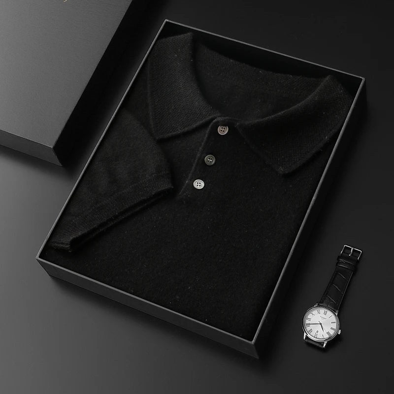 Cashmere italian-style polo shirt