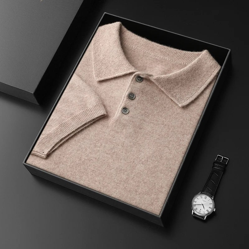 Cashmere italian-style polo shirt