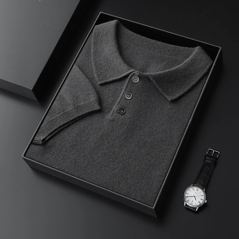 Cashmere italian-style polo shirt
