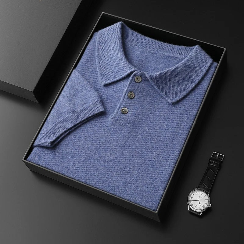 Cashmere italian-style polo shirt