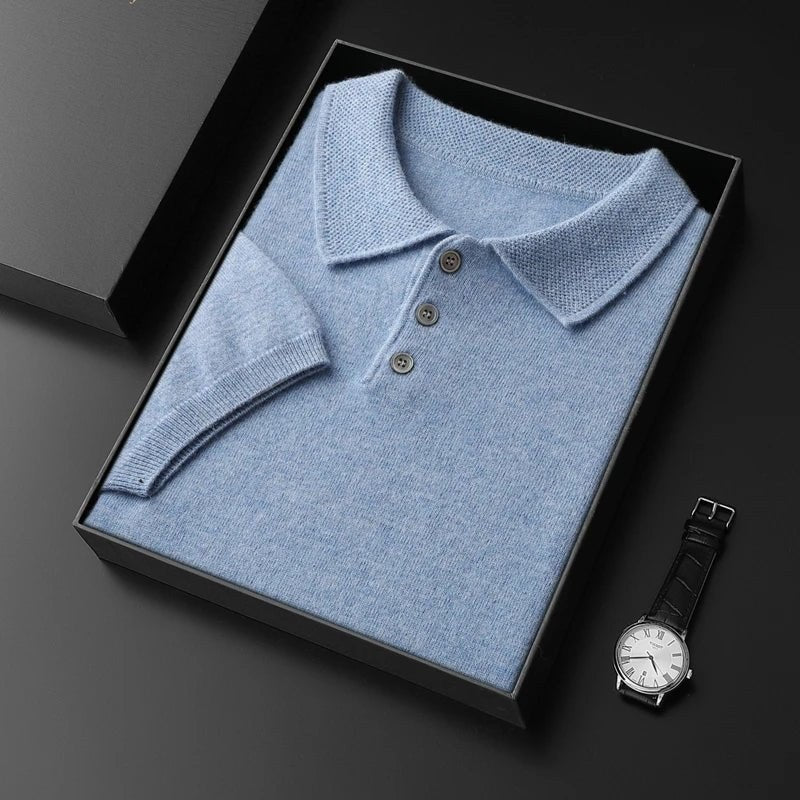 Cashmere italian-style polo shirt