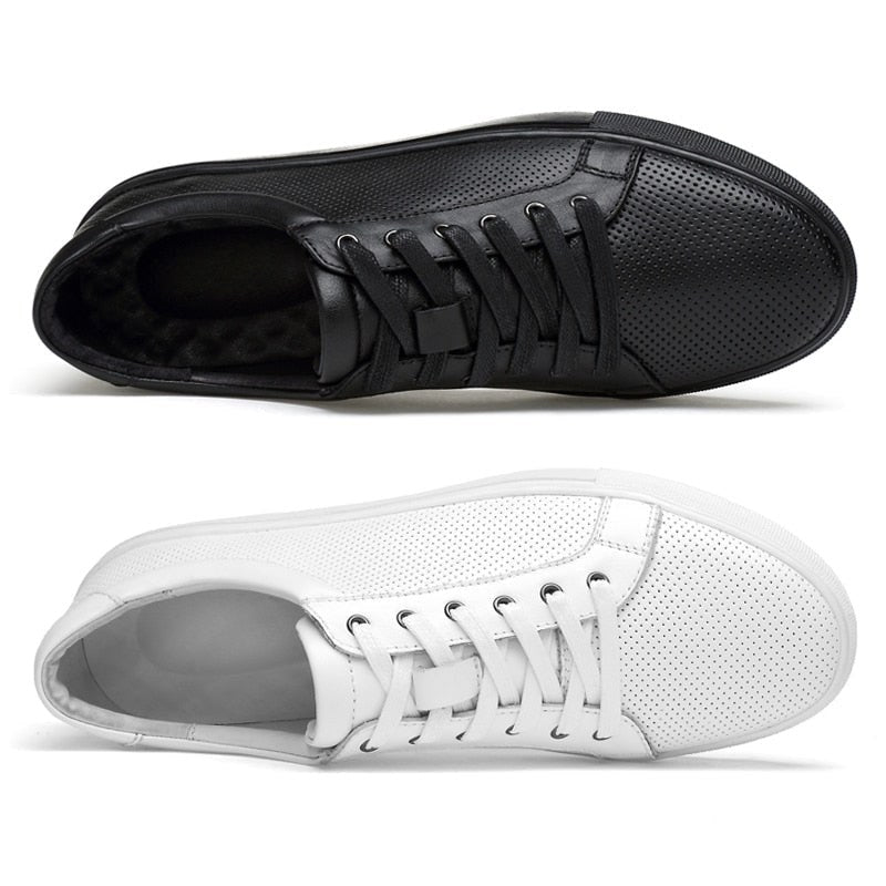 Casual Breathable Leather Sneakers