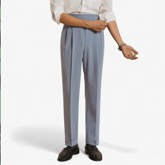Casual button-down straight fit elegant pants