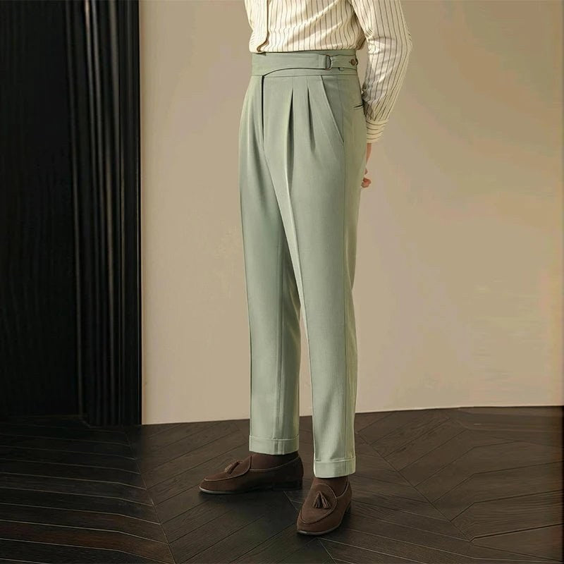 Casual button-down straight fit elegant pants