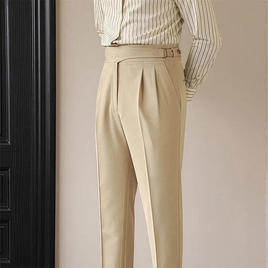 Casual button-down straight fit elegant pants