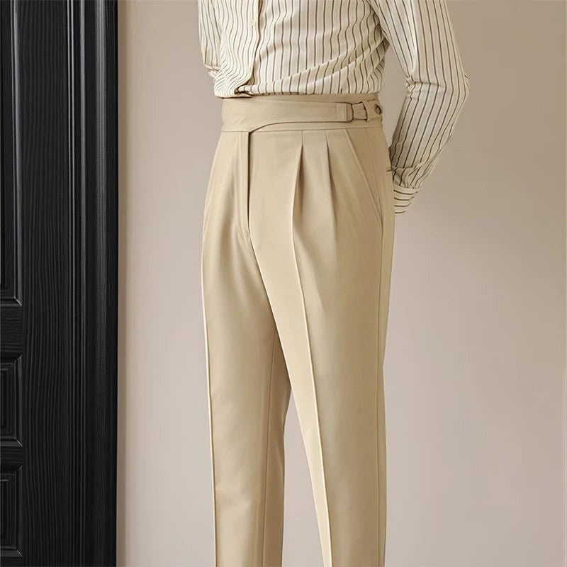 Casual button-down straight fit elegant pants