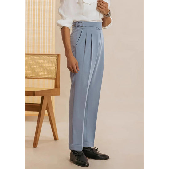 Casual button-down straight fit elegant pants