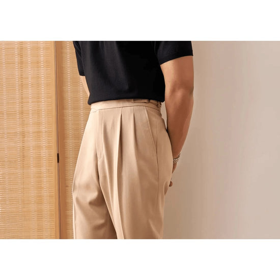 Casual button-down straight fit elegant pants