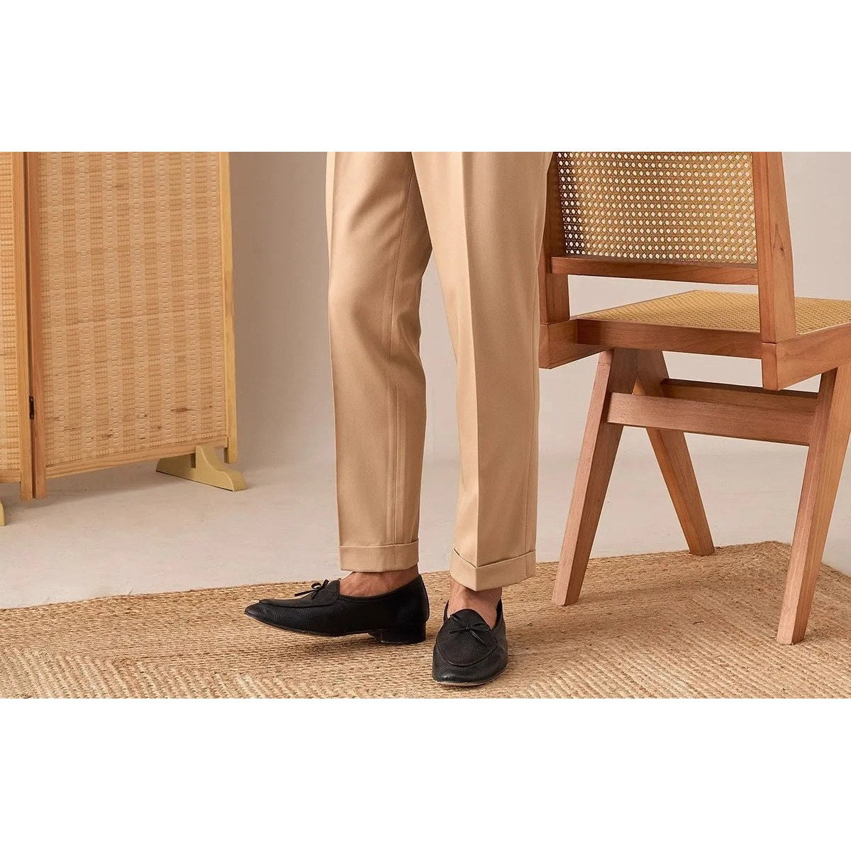 Casual button-down straight fit elegant pants