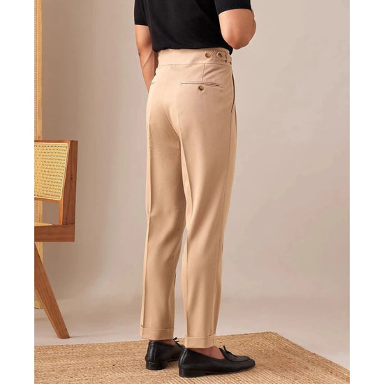 Casual button-down straight fit elegant pants