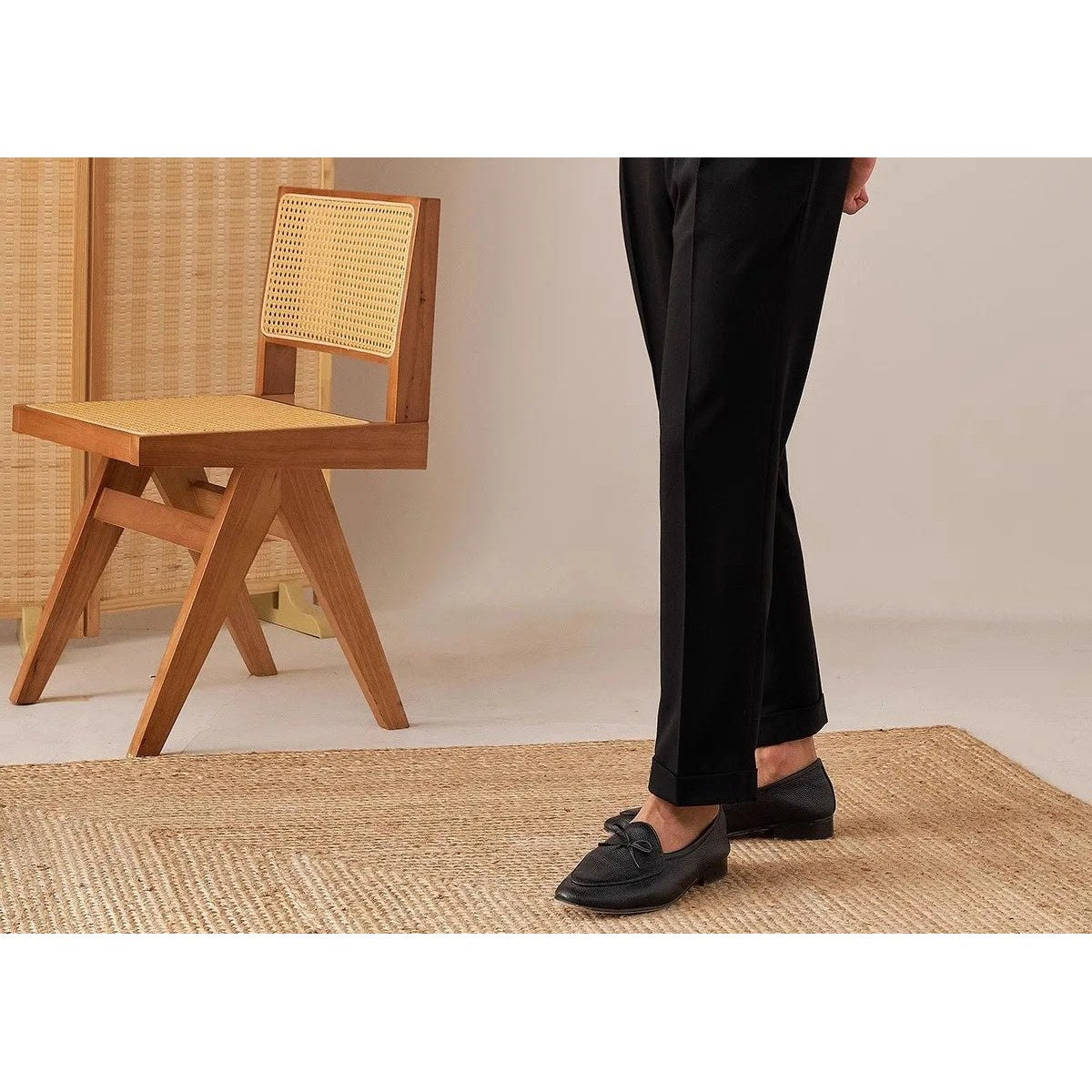 Casual button-down straight fit elegant pants