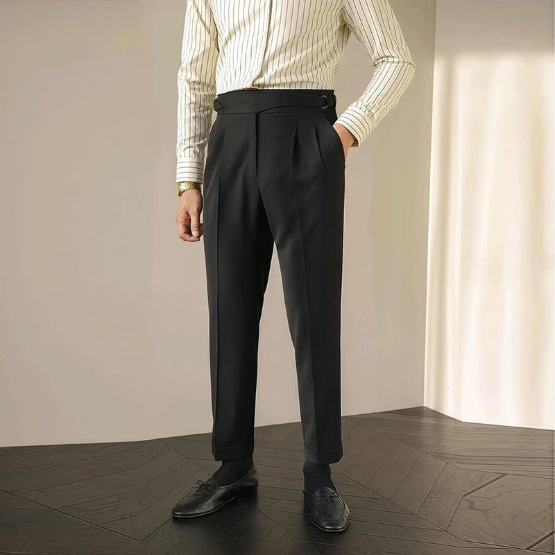 Casual button-down straight fit elegant pants