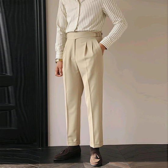 Casual button-down straight fit elegant pants