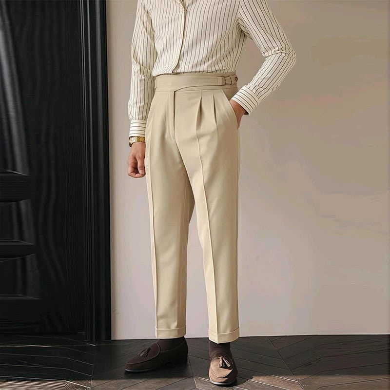 Casual button-down straight fit elegant pants