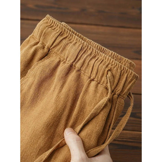 Casual cotton-linen pants