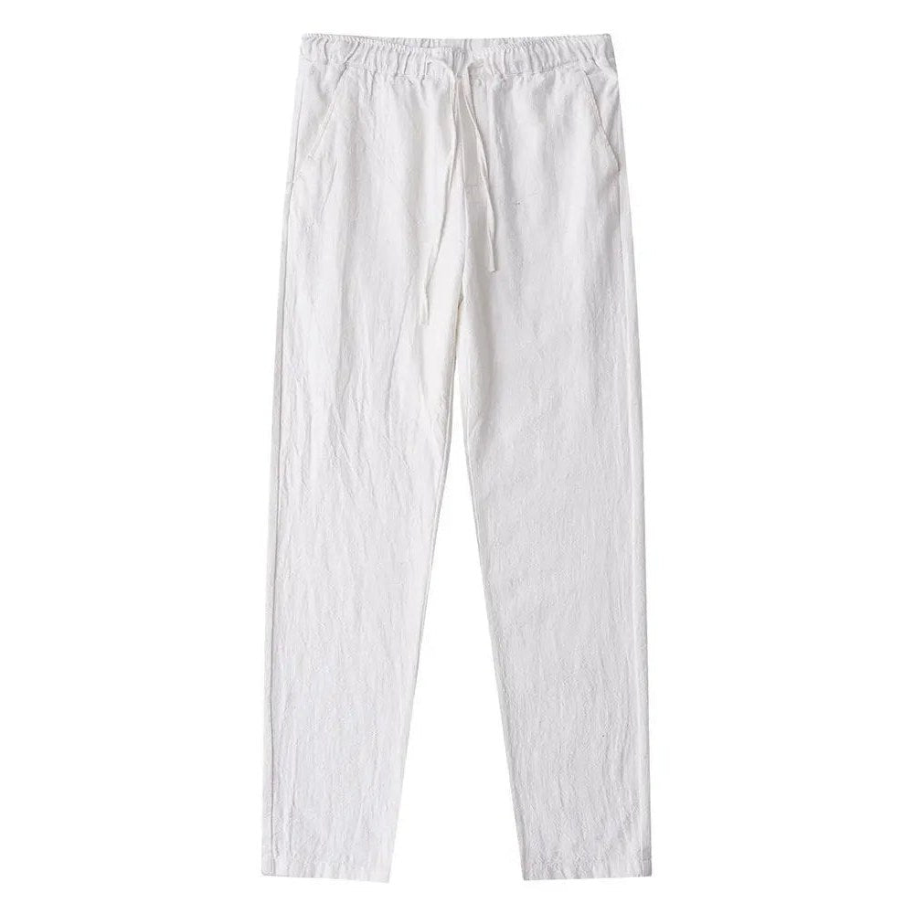Casual cotton-linen pants