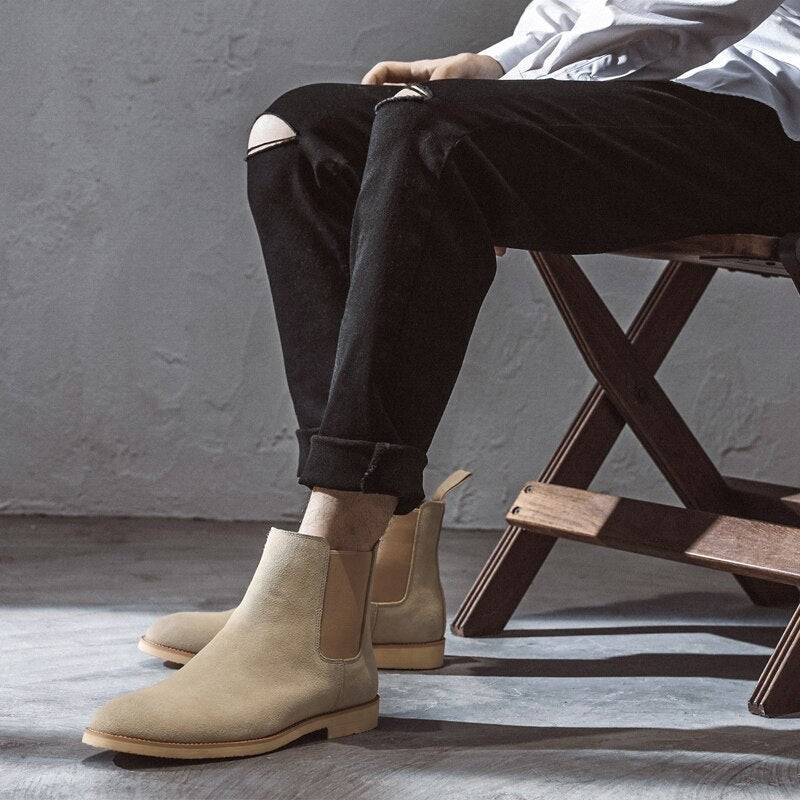 Casual Cow Leather Ankle Boots