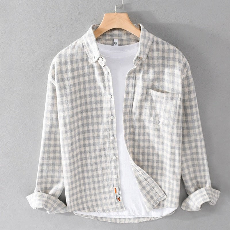 Casual Plaid Shirt 100% Cotton