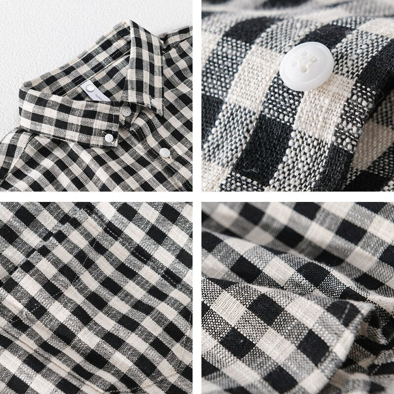 Casual Plaid Shirt 100% Cotton