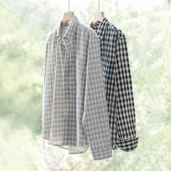 Casual Plaid Shirt 100% Cotton