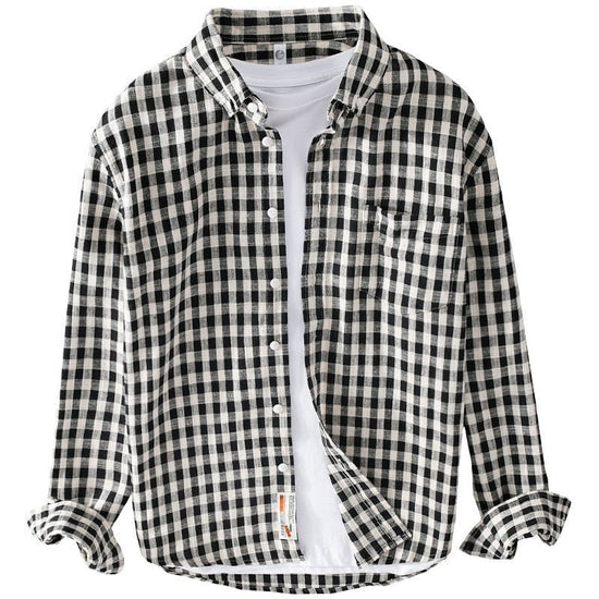 Casual Plaid Shirt 100% Cotton