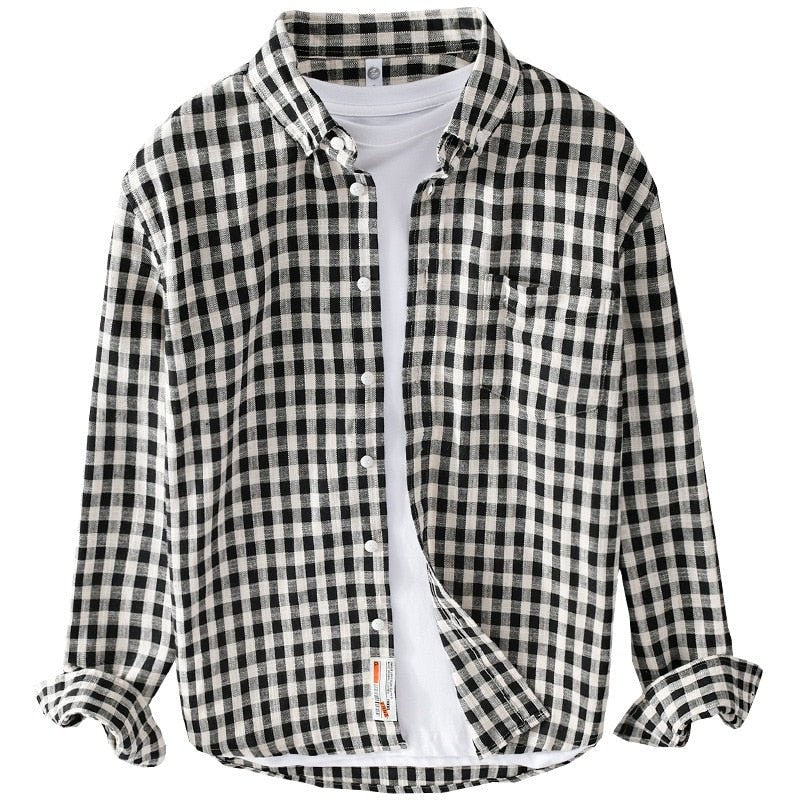 Casual Plaid Shirt 100% Cotton