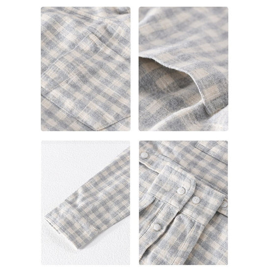 Casual Plaid Shirt 100% Cotton