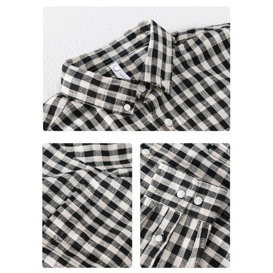 Casual Plaid Shirt 100% Cotton
