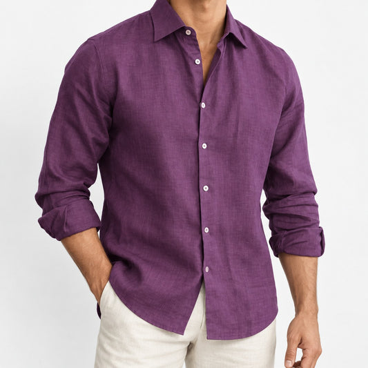 Classic linen long sleeve shirt