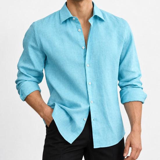 Classic linen long sleeve shirt
