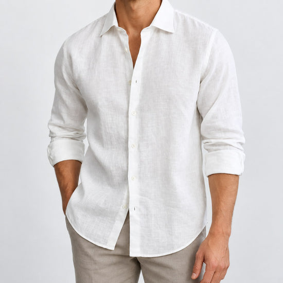Classic linen long sleeve shirt