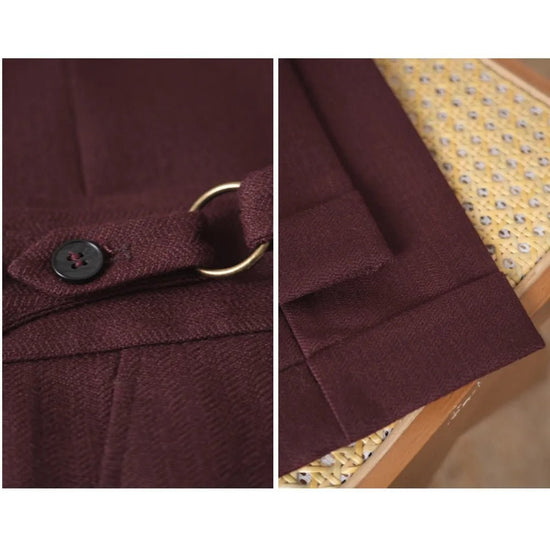 Classic single-pleat business trousers