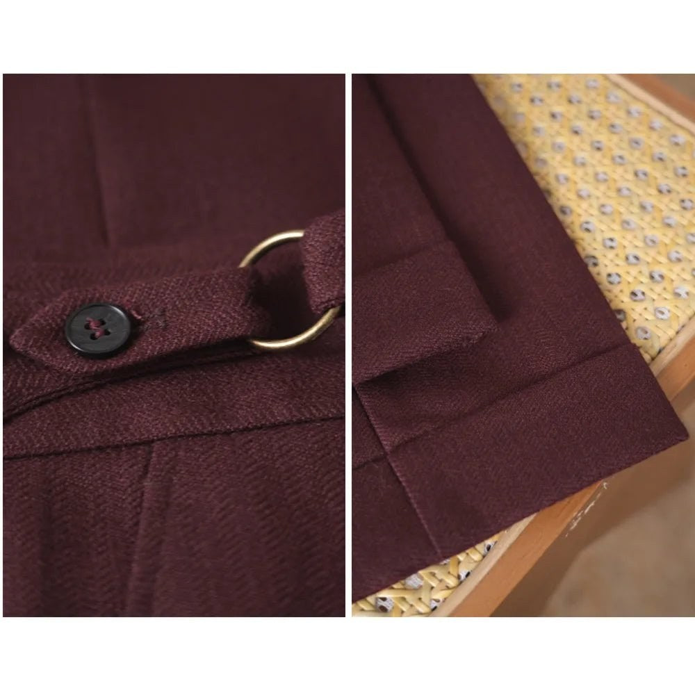 Classic single-pleat business trousers