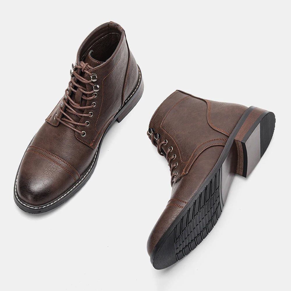 Classical ankle leather boots