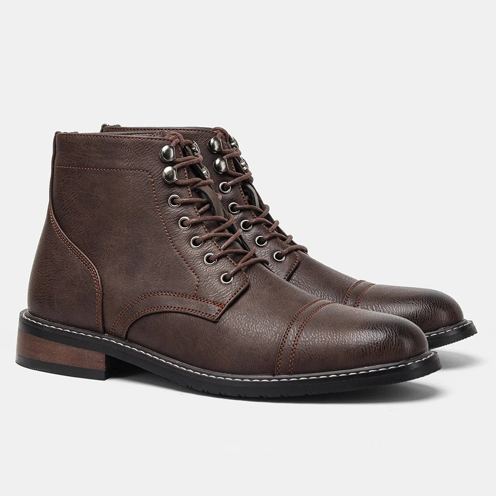 Classical ankle leather boots