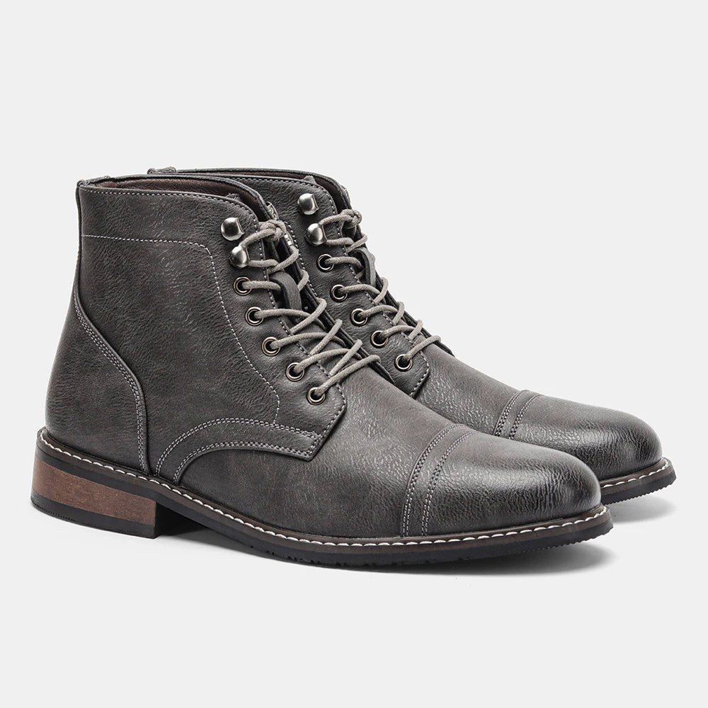 Classical ankle leather boots