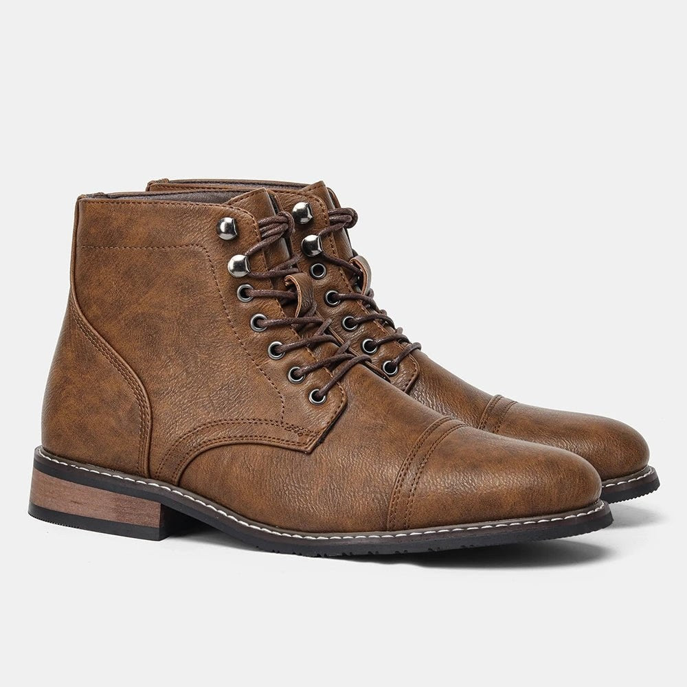 Classical ankle leather boots