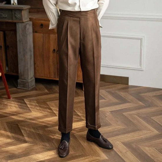 Cold season straight trousers