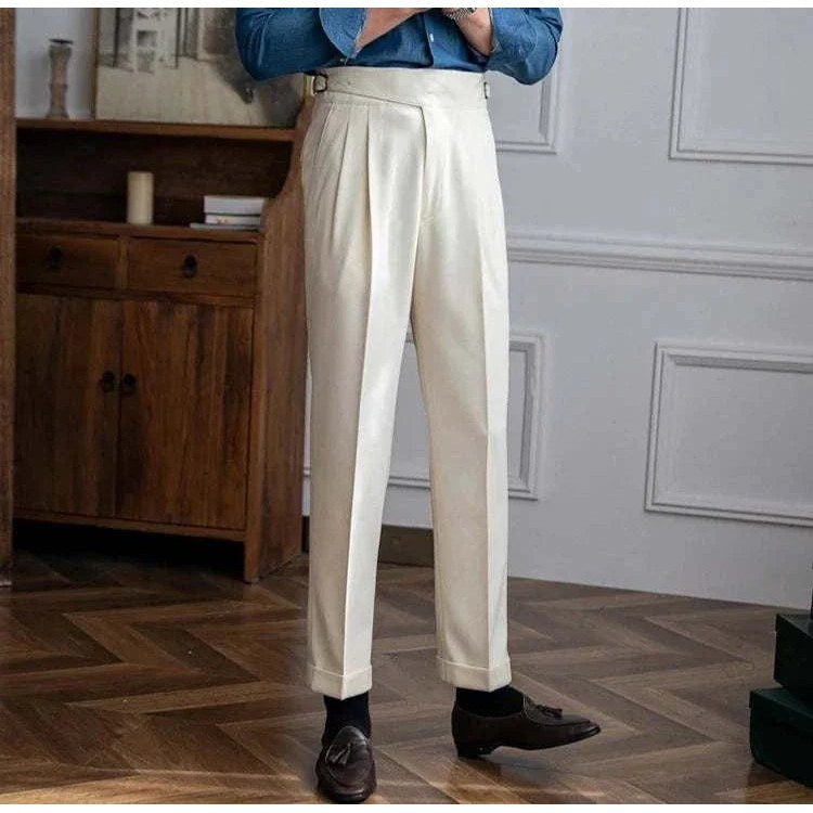 Cold season straight trousers