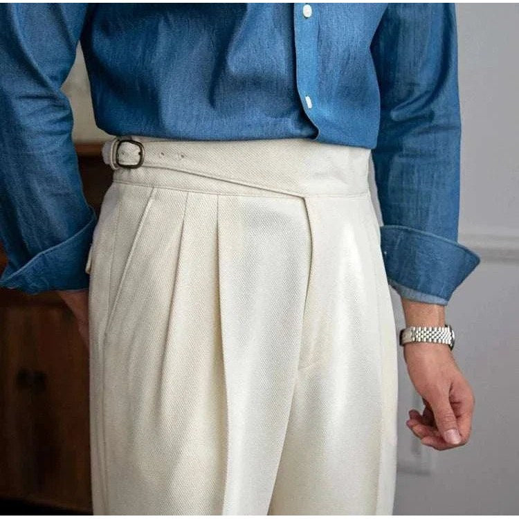 Cold season straight trousers