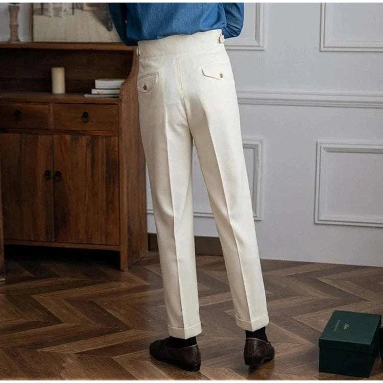 Cold season straight trousers