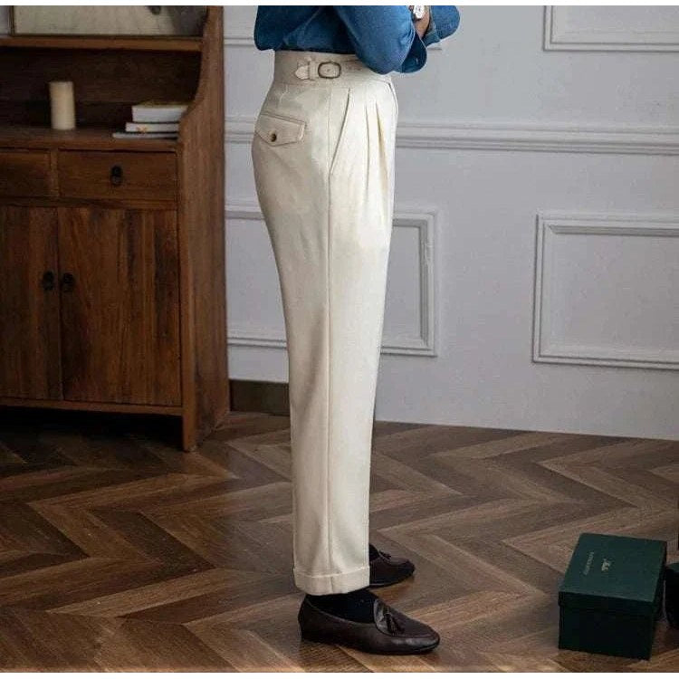 Cold season straight trousers