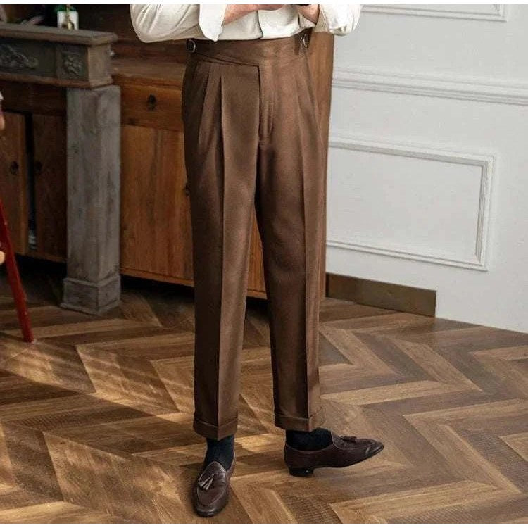 Cold season straight trousers