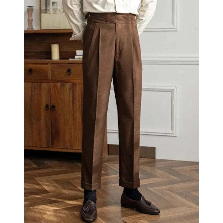 Cold season straight trousers