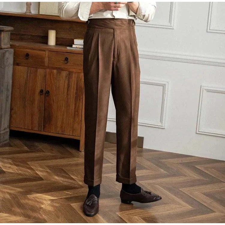 Cold season straight trousers